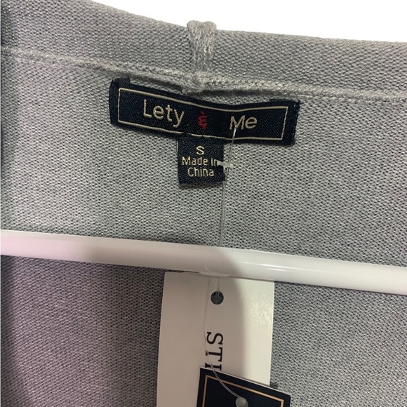 Lety & Me Adelie Hooded Soft
Marled Rib‎ Sleeve Cardigan
Light Grey Small - Picture 4 of 6